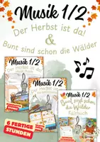 Vorschau - Stundenentwürfe - Musik Klasse 1/2: Kleines Herbstpaket| Materialpaket mit 6 fertigen Unterrichtsstunden - Deckblatt