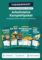 Vorschau - Arbeitsblätter - Fertigungsschritte, Komplettpaket Arbeitslehre, Klasse 8 - Deckblatt