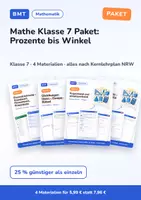 Vorschau - Arbeitsblätter - Mathe Klasse 7 Paket: Prozente bis Winkel - Deckblatt