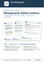 Vorschau - Arbeitsblätter - Übungsserie Zahlen ordnen (Kl. 5) – 3 Blätter mit Lösungen - Deckblatt