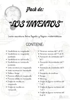 Vista previa - Juegos / Gamificación - Pack de LOS INVENTOS - 22 recursos (letra ligada) - Portada