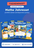 Vorschau - Arbeitsblätter - schriftlich rechnen, Jahresset Mathe, Klasse 4 - Deckblatt