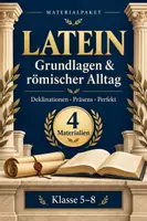 Vorschau - Arbeitsblätter - Latein Klasse 5–8: Grundlagen, Deklinationen, Perfekt & römischer Alltag – 4 Materialien - Deckblatt