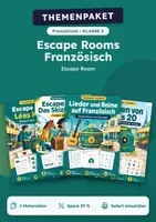 Vorschau - Arbeitsblätter - Escape Rooms Französisch, Paket mit 5 Materialien, Klasse 5 - Deckblatt