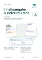 Vorschau - Fördermaterial/Inklusion - Materialpaket: Inhaltsangabe und indirekte Rede - Deckblatt