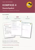 Vorschau - Arbeitsblätter - KOMPASS 4 Deutschpaket – prüfungsnah | 4 Themenhefte + 3 Tests mit Lösungen | Klasse 4 - Deckblatt