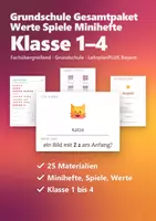 Vorschau - Arbeitsblätter - Grundschule Gesamtpaket – 25 Materialien: Minihefte Herbst Mathe, Lernspiele Ich habe – wer hat?, Klassenwerte | Klasse 1 bis 4 - Deckblatt
