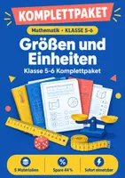 Vorschau - Arbeitsblätter - Größen und Einheiten Klasse 5-6 Komplettpaket - Deckblatt