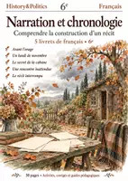 Aperçu - Feuilles d'exercices - Narration et chronologie : 5 livrets de français 6e - Page de couverture
