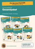 Vorschau - Arbeitsblätter - KI und Digitale Welt Klasse 5 6 komplett | 30 Arbeitshefte mit Lösungen | Informatik, KI, Medien, Geld | KiDi – Digital durchblicken Gesamtpaket - Deckblatt