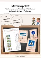 Vorschau - Arbeitsblätter - Materialpaket: Verkehrsschilder - Deckblatt