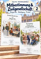 Vorschau - Unterrichtsreihen - Mitbestimmung, Partizipation & Zivilgesellschaft – 2 große PoWi-Lernwerkstätten & komplette Unterrichtseinheiten | Direkte Demokratie, Bürgerräte, Bürgerentscheide, Protest & politische Beteiligung | Arbeitsblätter mit Lösungen - Deckblatt