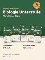 Vorschau - Arbeitsblätter - Biologie Unterstufe Materialpaket: Tiere, Zelle, Bäume - Deckblatt