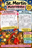 Vorschau - Unterrichtsreihen - St. Martin Materialpaket Religion & Ausmalbilder – 8 Arbeitsblätter + 10 Malvorlagen | Klasse 2–3 - Deckblatt