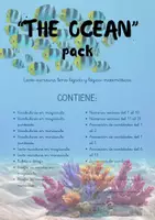 Vista previa - Juegos / Gamificación - THE OCEAN PACK - 20 recursos (letra ligada) - Portada