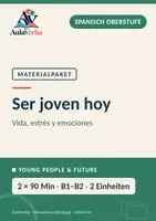 Vorschau - Stundenentwürfe - Ser joven hoy | Spanisch Oberstufe | Alltag, Stress & Zukunft | 2 × 90 Min - Deckblatt