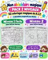 Aperçu - Feuilles d'exercices - Mon abécédaire magique – Pack 2 niveaux - Page de couverture