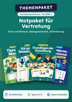 Vorschau - Arbeitsblätter - Tiere und Mensch, Vertretungs-Notpaket, Klasse 5 - Deckblatt