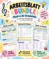 Vorschau - Arbeitsblätter - Bundle Musik Klasse 5/6: Bedeutungen von Musik – 3 differenzierte Materialien (Rhythmus, Sprache, Bild) · 28 Seiten - Deckblatt