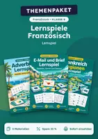Vorschau - Arbeitsblätter - Lernspiele Französisch, Paket mit 3 Materialien, Klasse 8 - Deckblatt