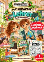 Vorschau - Mal- und Bastelvorlagen - Materialpaket - Lehrer | Lernheft & Malbuch – Berufe kennenlernen - Deckblatt