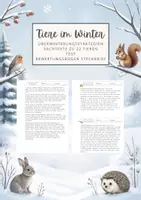 Vorschau - Arbeitsblätter - Tiere im Winter | Unterrichtseinheit | Überwinterungsstrategien | Sachtexte 22 Tiere | Test - Deckblatt