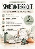 Vorschau - Arbeitsblätter - Sportunterricht MEGA-BUNDLE Sek I | Sportspiele, Warm-up, Ausdauer, Theorie & inaktive Schüler - Deckblatt