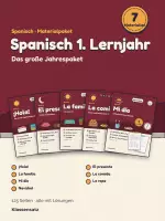 Vorschau - Arbeitsblätter - Spanisch 1. Lernjahr Materialpaket: 7 Einheiten mit Lösungen - Deckblatt