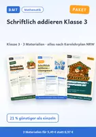 Vorschau - Arbeitsblätter - Schriftlich addieren Klasse 3 – Paket - Deckblatt