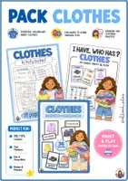 Προεπισκόπηση - Φύλλα εργασίας - PACK CLOTHES | Πλήρες πακέτο λεξιλογίου για τα ρούχα (Υλικό στα Αγγλικά) - Εξώφυλλο