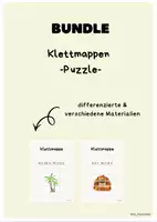Vorschau - Arbeitsblätter - Bundle - Klettmappen zum Puzzeln - Deckblatt
