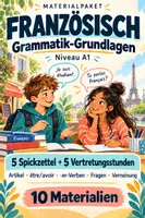Vorschau - Arbeitsblätter - Französisch – Grammatik-Grundlagen – 10 Materialien - Deckblatt
