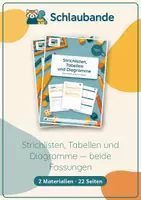 Vorschau - Unterrichtsreihen - Strichlisten, Tabellen und Diagramme – Klasse 2 – Übungsheft – Sparpaket: beide Fassungen - Deckblatt