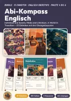 Vorschau - Unterrichtsreihen - Englisch Oberstufe 15er-Bundle | 15 Einheiten 255 Seiten mit Lösungen | Individual and Society, Media and Literature, A World in Transition, 3 Übungsklausuren | Abi-Kompass Englisch 4–6 - Deckblatt