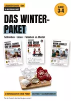 Vorschau - Unterrichtsreihen - Winter-Materialpaket Klasse 3/4: Geschichten schreiben, zwischen den Zeilen lesen, Eis-Versuche - Deckblatt