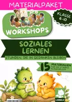 Vorschau - Stundenentwürfe - Soziales Lernen Workshop Schule Klasse 6 7 8 9 10 | 15 Unterrichtseinheiten zu Mobbing, Konflikten, Stress, Vorurteilen & mehr | Formatpaket mit Präsentationen für Projekttage - Deckblatt