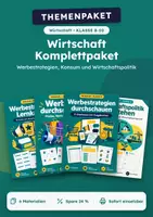 Vorschau - Arbeitsblätter - Werbestrategien, Komplettpaket Wirtschaft, Klasse 8-10 - Deckblatt