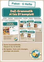 Vorschau - Arbeitsblätter - DaZ-Grammatik A1–B1 komplett – 6 Hefte: Artikel, Satzbau, Modalverben, Perfekt, Kasus, Nebensätze - Deckblatt