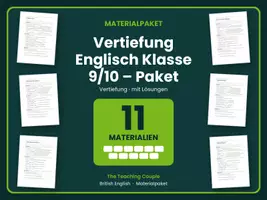 Vorschau - Arbeitsblätter - Vertiefung Englisch Klasse 9/10 – Paket - Deckblatt