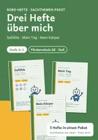Vorschau - Arbeitsblätter - Sachthemen-Paket GE – Gefühle, Mein Tag, Mein Körper – Stufe A–C – 3 Robo-Hefte - Deckblatt