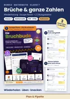 Vorschau - Arbeitsblätter - Brüche und ganze Zahlen Klasse 7 Bundle – Halloween-Escape-Room „Die Bruchbude“ + 2 differenzierte Arbeitsblätter mit Lösungen | Wiederholung Mathe - Deckblatt