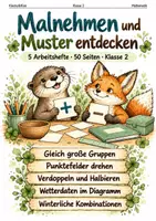 Vorschau - Arbeitsblätter - Malnehmen Daten Kombinationen – 5 Hefte Klasse 2 - Deckblatt