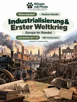 Vorschau - Arbeitsblätter - Materialpaket Industrialisierung & Erster Weltkrieg – Europa im Wandel | Medium Bundle - Deckblatt