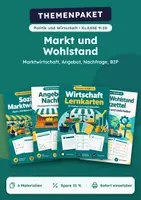 Vorschau - Arbeitsblätter - Wirtschaft Klasse 9-10: Marktwirtschaft, Angebot, BIP - Deckblatt