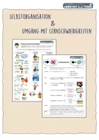Vorschau - Merkblätter - Materialpaket – Selbstorganisation & Umgang mit Lernschwierigkeiten - Deckblatt