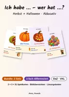 Vorschau - Spiele - Bundle: Ich habe - wer hat? Herbst & Halloween (DaZ/ DaF/ VKL) 3-fach differenziert - Deckblatt