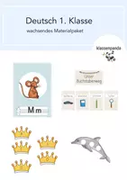 Vorschau - Arbeitsblätter - Deutsch 1. Klasse Materialpaket - Deckblatt