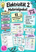 Vorschau - Arbeitsblätter - Materialpaket Elektrizität Klasse 7/8 - Arbeitsblätter, Tafelmaterial, Spiele - Deckblatt
