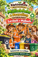Vorschau - Mal- und Bastelvorlagen - Materialpaket: Müllabfuhr & Recycling – Lernheft & Malbuch | Berufe kennenlernen - Deckblatt