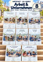 Vorschau - Unterrichtsreihen - Arbeit & Unternehmen – 8 große Lernwerkstätten für PoWi & Sozialkunde | Berufsorientierung, Arbeitsrecht, Tarifverhandlungen, Unternehmensgründung, Schülerfirma, Arbeitslosigkeit & Zukunft der Arbeit | Komplette Unterrichtseinheiten mit Lösungen - Deckblatt